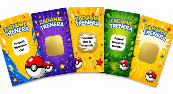 Karty Zdrapki Zadania Urodzinowe Pokemon - 24 sztuki