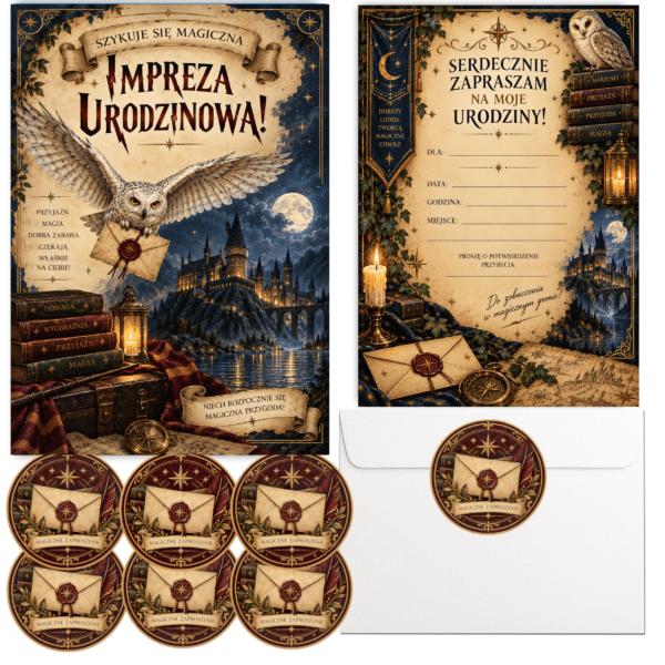 Zaproszenia Urodzinowe Sowa Czarodziejskie